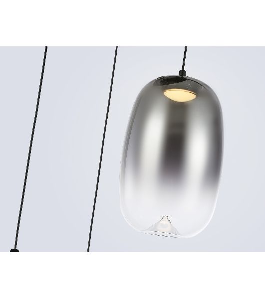 Подвесной светодиодный светильник Ambrella light LH11099/3 BK/SM черный/дымчатый 12W 3000K D350*1505