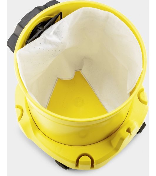 Строительный пылесос Karcher WD 3 P V-17/4/20 желтый, 1000 Вт, уборка сухая/сбор воды, пылесборник мешок/контейнер, 17 л