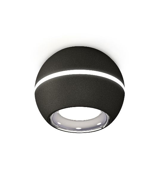 Светильник Ambrella Light XS1102002 SBK/PSL черный песок/серебро полированное MR16 GU5.3 LED 3W 4200K (C1102, N7023)