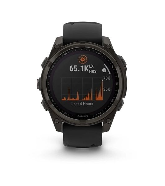 Умные часы Garmin Fenix 8, 1.6" AMOLED, Wi-Fi, Bluetooth, NFC, 100м, серый / черный
