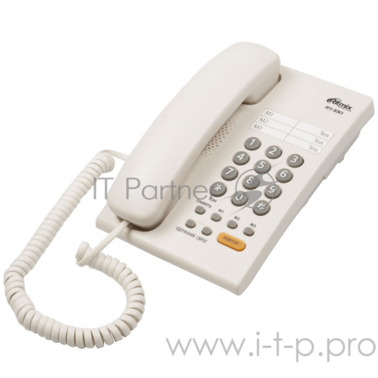 Телефон проводной Ritmix RT-330 белый