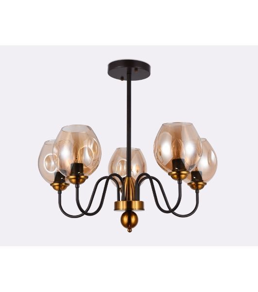 Светильник Ambrella light TR9057/5 DCF/TI темный кофе/янтарь E27 max 40W D650*572