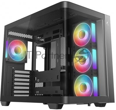 Корпус DeepCool CG530U 4F Black, Midi-Tower, чёрный, 4 x 120 мм