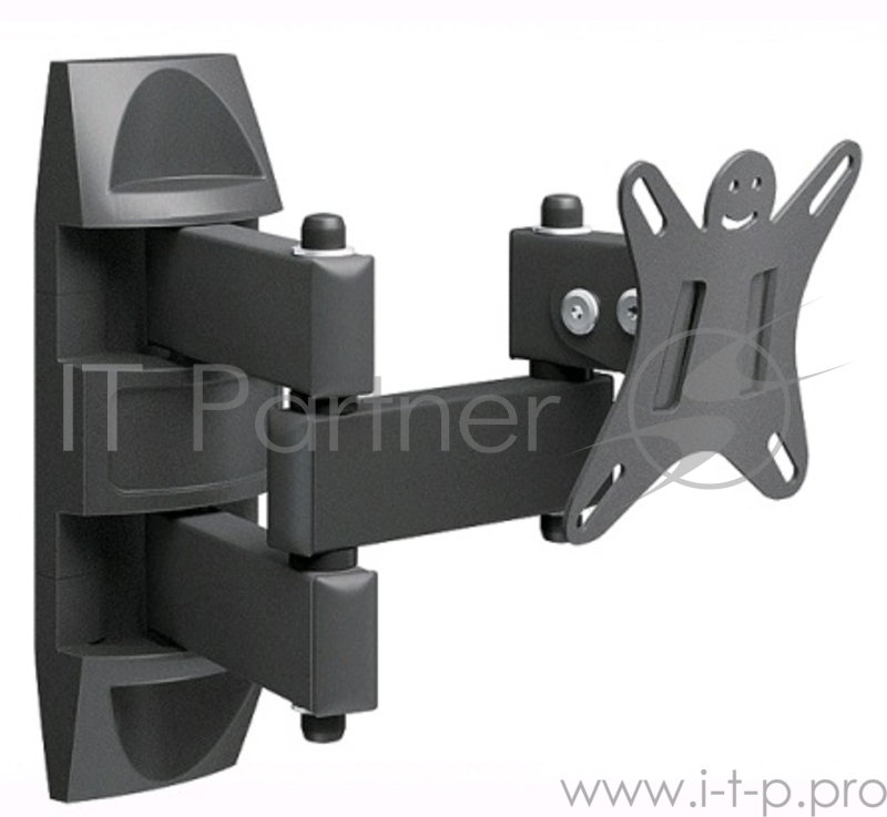 Кронштейн для телевизора Holder LCDS-5039 металлик 10"-26" макс.25кг настенный поворот и наклон