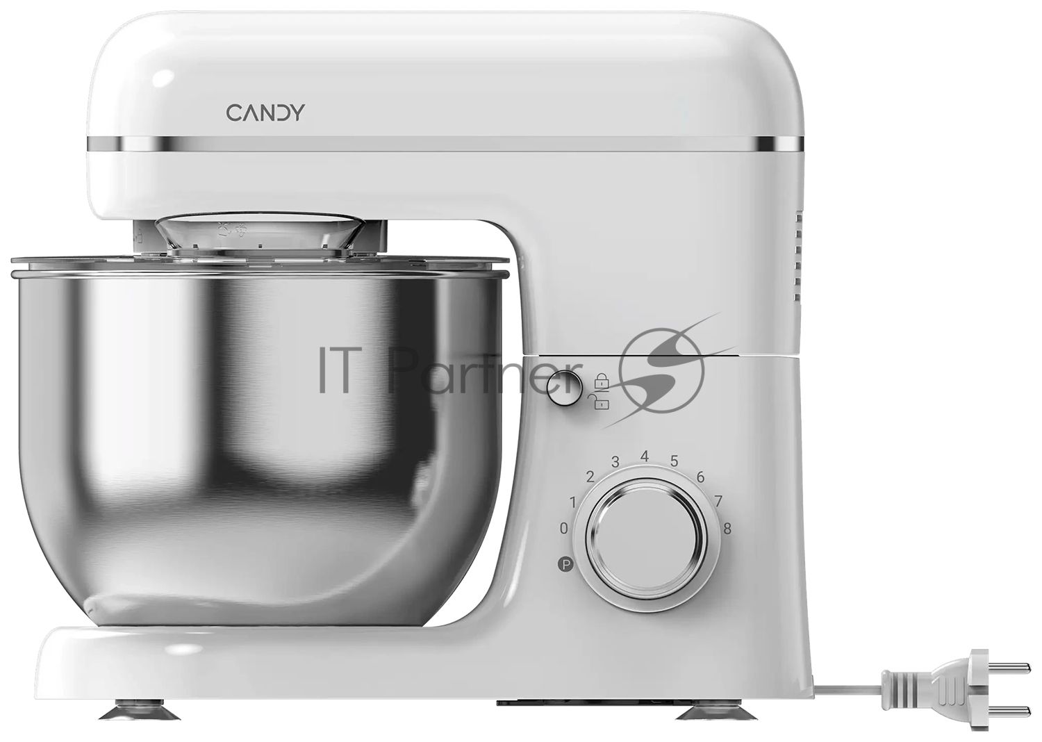 Миксер Candy CM-502 белый, планетарный, 1300 Вт, 5.3 л, 8 скоростей