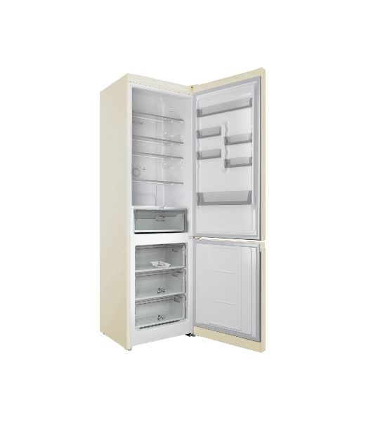 Холодильник Hotpoint HT 6200 AB бежевый двухкамерный 240/83л морозилка снизу, No Frost