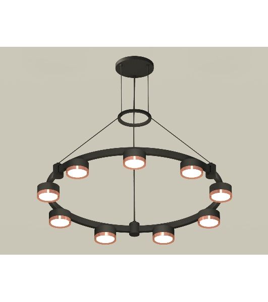 Светильник Ambrella light XR92051803/9 SBK/PPG черный песок/золото розовое полированное GX53 (A9205, C9242, N8126)