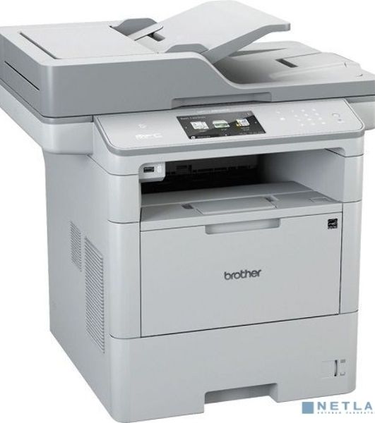 МФУ лазерное Brother MFC6900DW, (A4, монохромный, ч.б. 50 стр/мин, печать 1200x1200, скан. 1200x1200, лоток 520+50 листов, USB, Wi-Fi, NFC, факс, автоматическая двусторонняя печать)