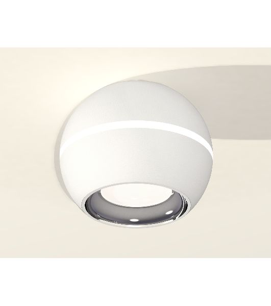 Светильник Ambrella Light XS1101002 SWH/PSL белый песок/серебро полированное MR16 GU5.3 LED 3W 4200K (C1101, N7022)