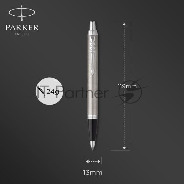 Набор ручек Parker IM Core FK221 (2183058) Stainless Steel CT M сталь нержавеющая, подарочная коробка, ручка перьевая, ручка шариковая