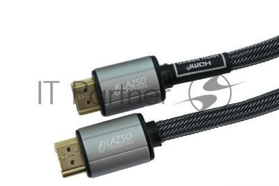 Кабель видео LAZSO WH-111-B HDMI (m)/HDMI (m) 3м. позолоченные контакты черный