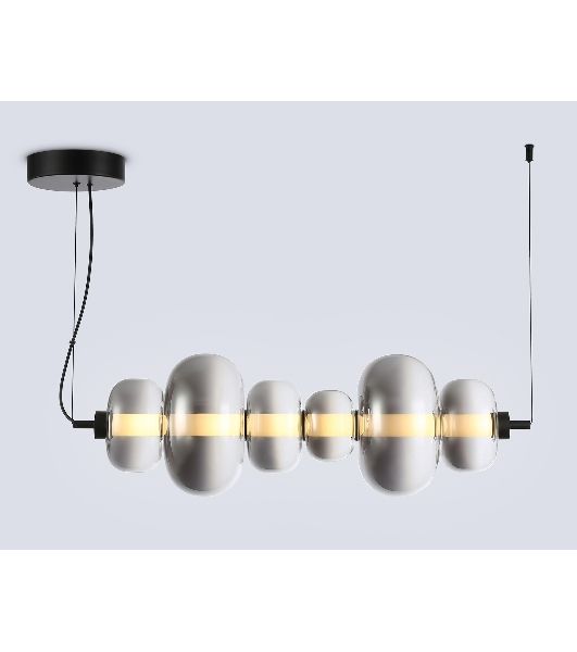 Подвесной светодиодный светильник Ambrella light LH11072 BK/SM черный/дымчатый 36W 3000K 745*230*230
