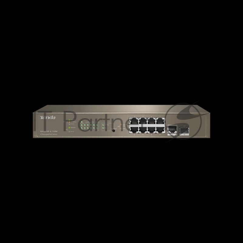 Управляемый PoE гигабитный коммутатор Tenda TEG5310P-8-150W L3, 8PoE портов, 1 Uplink, 1 SFP