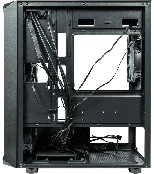 Компьютерный корпус Minitower mATX Eurocase 00-01003411 M205 4ARGb черный без БП закаленное стекло USB 3.0