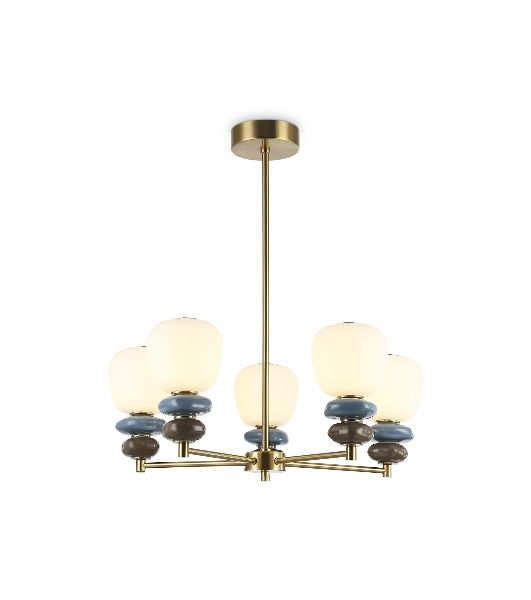 Люстра Ambrella light LH53164/5 SB/WH бронза/белый 40W 3000K D650*900
