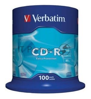Диск CD-R Verbatim 700Mb 52x Cake Box (100шт) (43411)