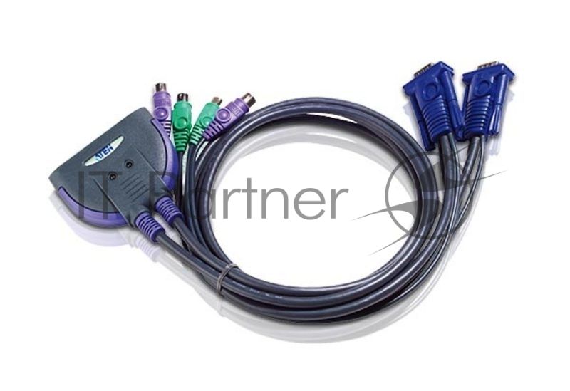 Переключатель электронный ATEN 2 PORT KVM SWITCH FOR PS2 W/0.9m