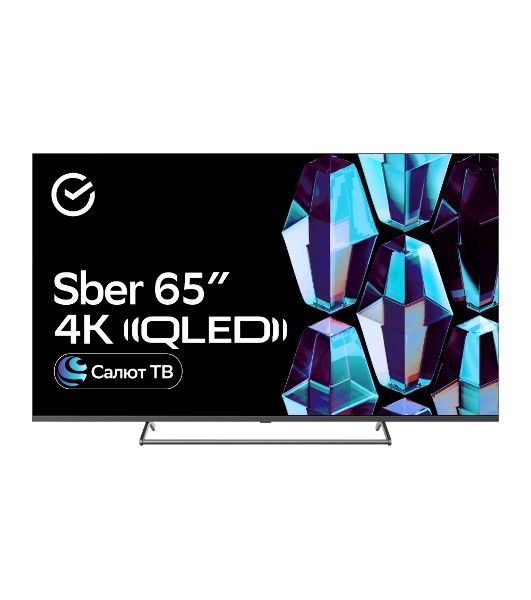 Телевизор Sber 65" SDX-65UQ5231 темно-серый QLED 4K UHD 60Hz Салют ТВ