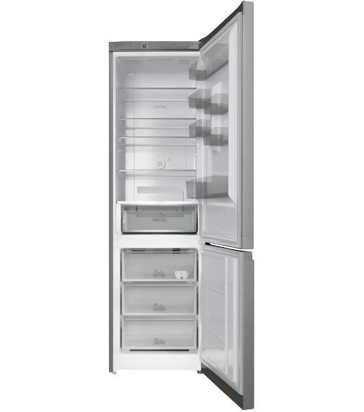 Холодильник Hotpoint HT 6200 S серебристый двухкамерный 240/83л морозилка снизу, No Frost