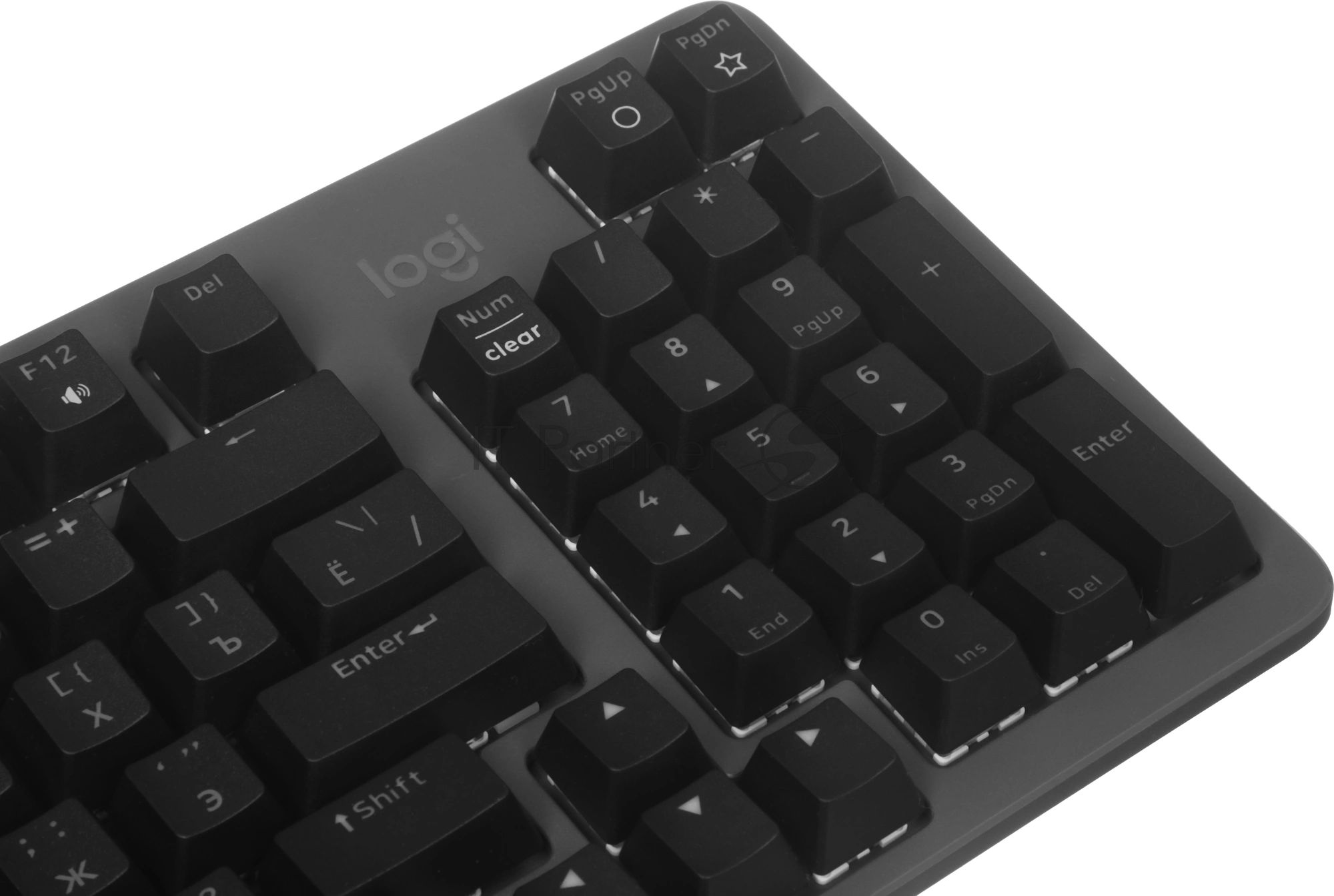Клавиатура Logitech K868 гибридная, USB Type-A, Bluetooth, радиоканал, чёрный