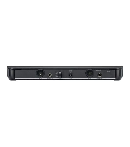 Микрофонная система SHURE BLX1288E/CVL-M17 беспроводная, двухканальная, с ручным передатчиком PG58 и петличным микрофоном CVL-B/C, частота UHF 662-686 МГц