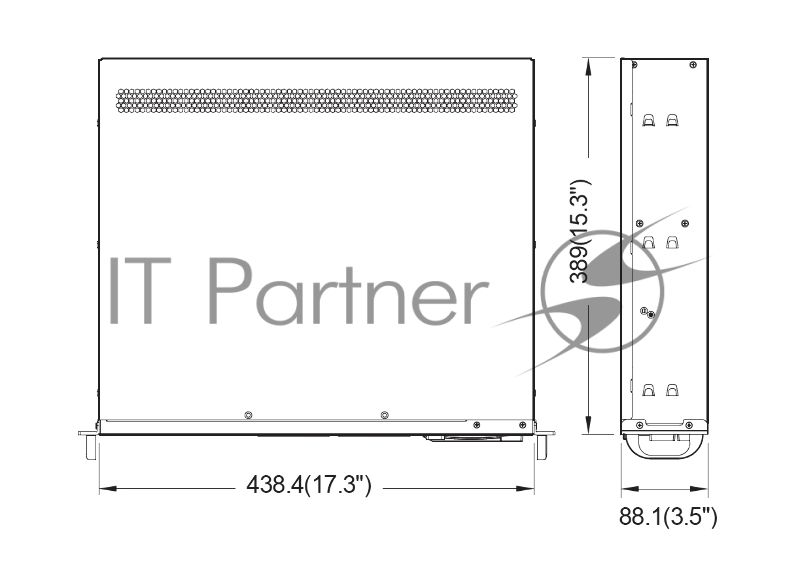 Серверный корпус Ablecom 2U chassis; ATX, Micro-ATX, Mini-ITX MBs; 2 x 3.5''hs + 2 x 3.5'' internal + 1 x 2.5'' internal; flex ATX 500W; no rails