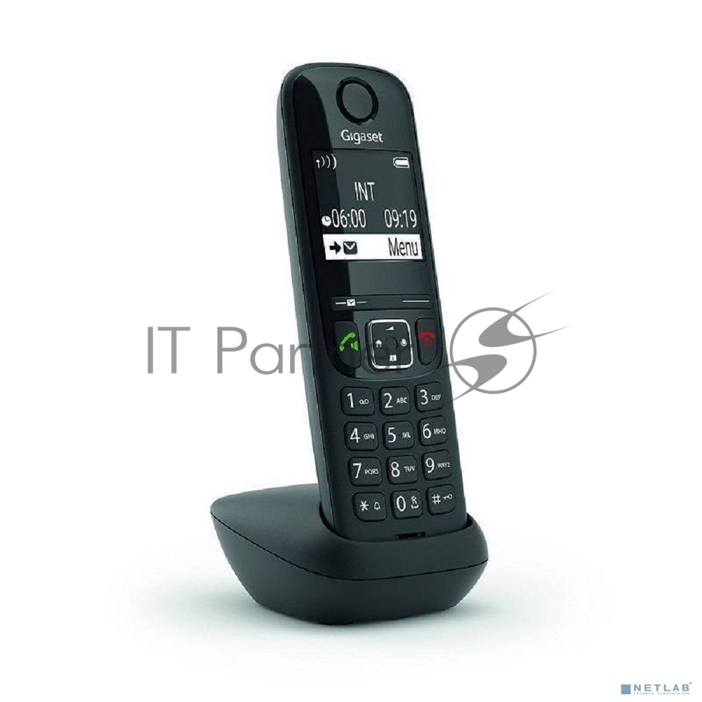 Дополнительная трубка Dect Gigaset AS690HX черный для AS690