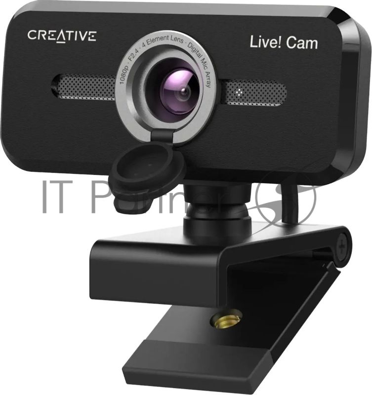 Веб-камера Creative Live! Cam Sync 1080p V2 1920x1080, 30 кадр/с, USB Type-A, микрофон, шторка приватности, универсальное крепление