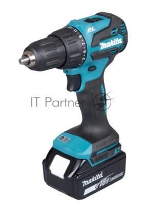 Дрель-шуруповерт Makita DHP490F003, 18 В, 3 Ач, 50 Нм, бесщеточный, ударный Дрель-шуруповерт Makita DHP490F003, 18 В, 3 Ач, 50 Нм, бесщеточный, ударный
