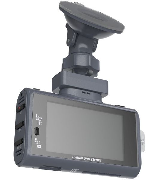 Видеорегистратор Silverstone F1 Hybrid UNO SPORT 4K Wi-Fi, 3840x2160, 3", GPS/ГЛОНАСС, Wi-Fi, G-сенсор, GPS-информатор