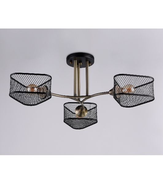 Светильник Ambrella light TR80171/3 SB/BK бронза/черный E27/3 max 40W D600*215
