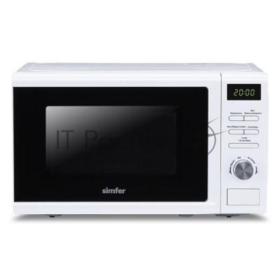 Микроволновая печь Simfer MD2250 белый, 20 л, 700 Вт, переключатели - кнопки, поворотный механизм
