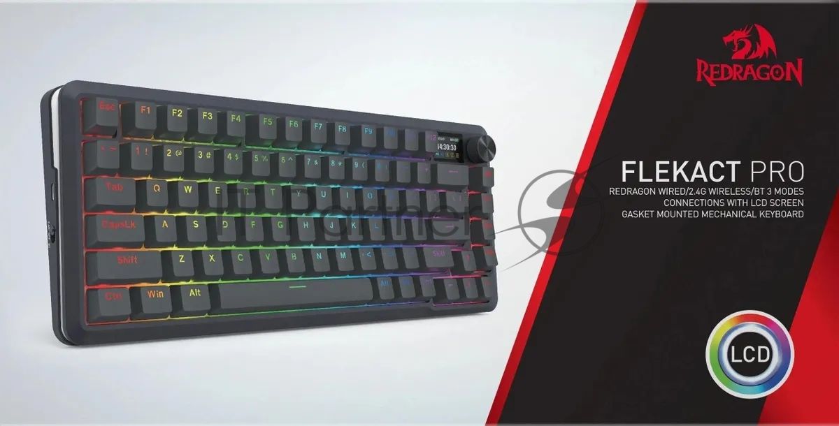 Клавиатура беспроводная Defender Redragon Flekact Pro black (USB/BT, 81 клавиша)