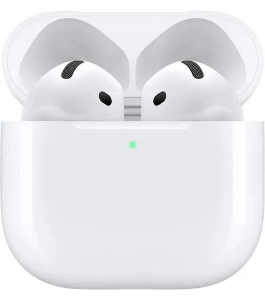 Наушники TWS Apple AirPods 4 (A3050/A3053/A3058) белый, вкладыши, Bluetooth, до 5 ч