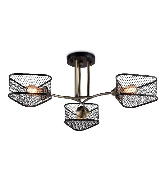 Светильник Ambrella light TR80171/3 SB/BK бронза/черный E27/3 max 40W D600*215