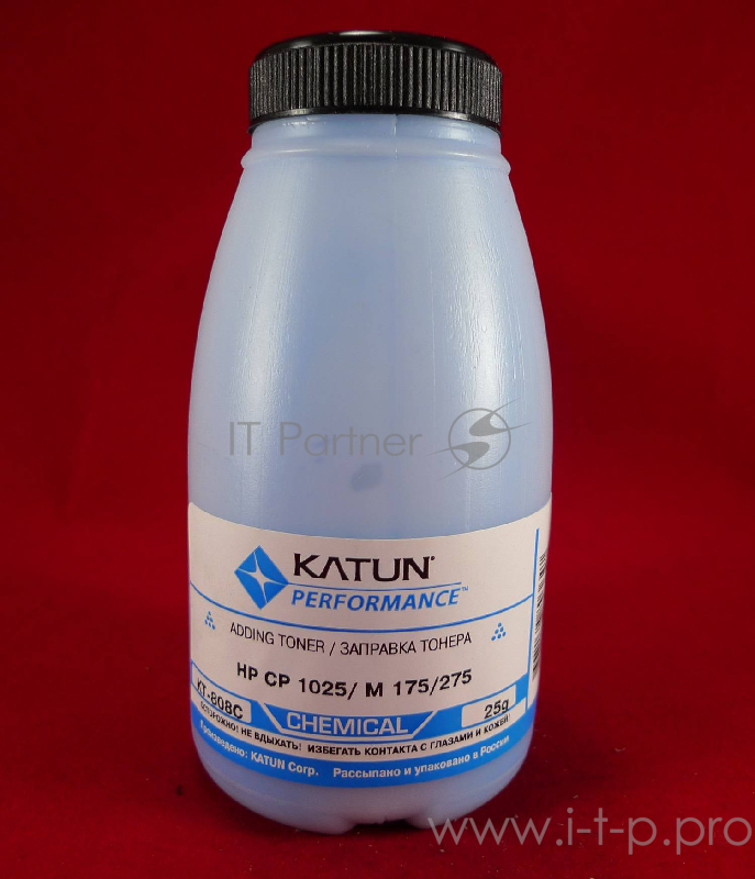 Тонер HP CP 1025/M 175/275 Cyan, химический (фл.25г.) Katun фас. Россия