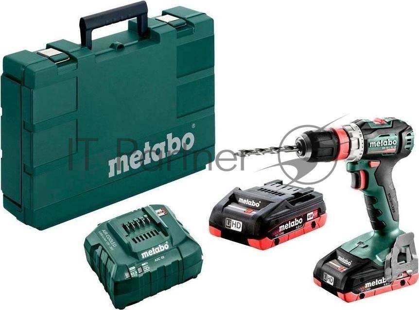 Дрель-шуруповерт Metabo BS 18 L BL Set, 18 В, 2 Ач, 65 Нм, щеточный