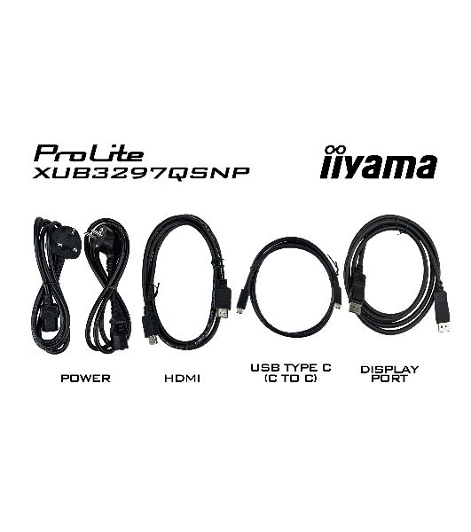 Монитор 32" Iiyama ProLite XUB3297QSNP-B1 IPS QHD, 100 Гц, 1 мс (MPRT), 16:9, 350 кд/м², HDMI 2.0, DP 1.4, USB-C (95 Вт PD), встроенные динамики (2x2.5 Вт), KVM-модуль, поворотная подставка, черный