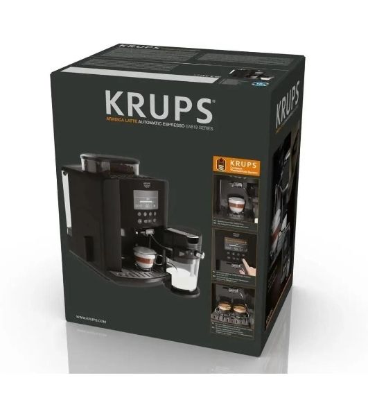 Кофемашина Krups Arabica Latte EA819E10 1450Вт черный/коричневый