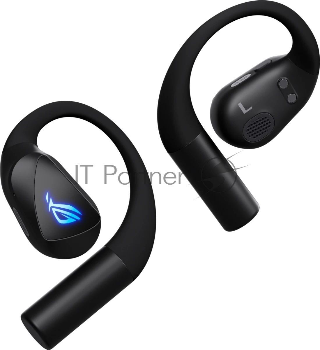 Гарнитура ASUS ROG Cetra Open Wireless Gaming Earbuds чёрный, беспроводная, радиоканал, до 16 ч, подсветка, совместимость с PS5