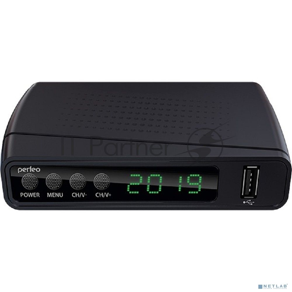 Приставка для цифрового ТВ Perfeo STREAM черный, DVB-T2, DVB-T, DVB-C, HDMI, USB 2.0 х2