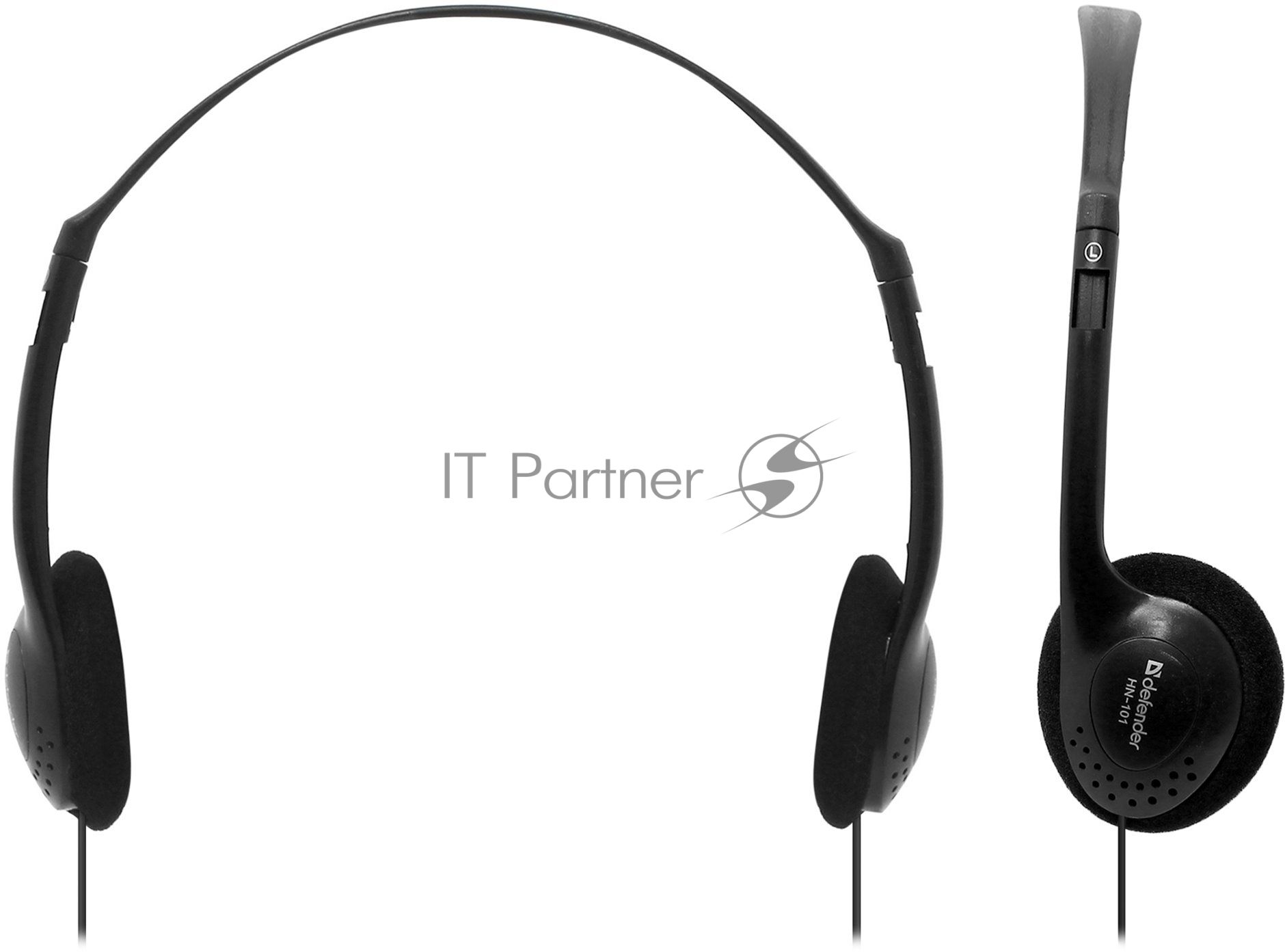 Проводные наушники Defender Aura 101 черный, накладные, Jack 3.5 мм