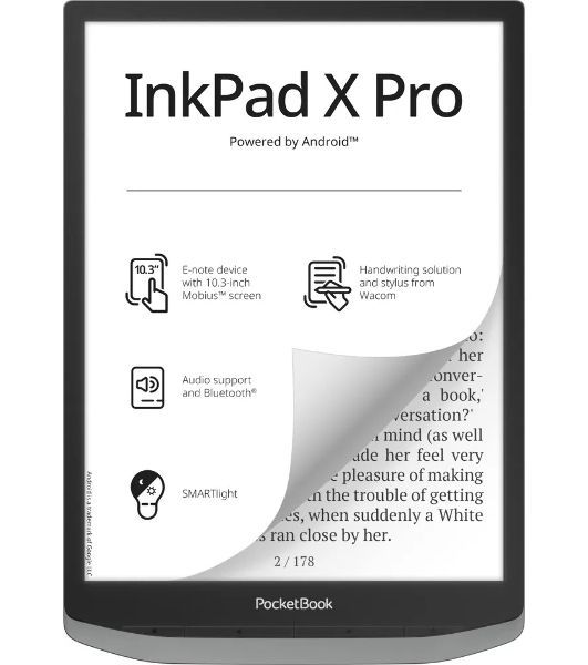 Электронная книга PocketBook Inc Pad X Pro Mist серый (PB1040D-M-WW)