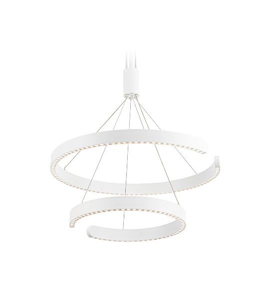 Подвесной светодиодный светильник Ambrella light FL5884/2 WH белый 45W 3000K/4200K/6400K D600/400*1200 (без ПДУ)