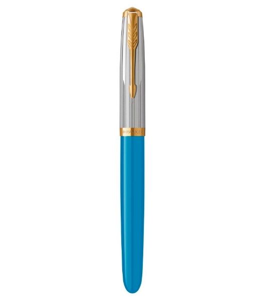 Ручка перьевая Parker 51 Premium (CW2169078) Turquoise GT, F, сталь нержавеющая, подарочная коробка