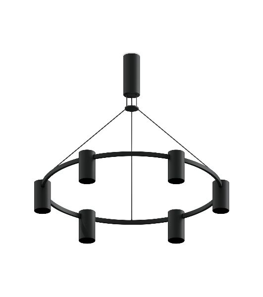 Корпус светильника C9022/6 SBK черный песок D695*1000mm MR16 GU5.3/6