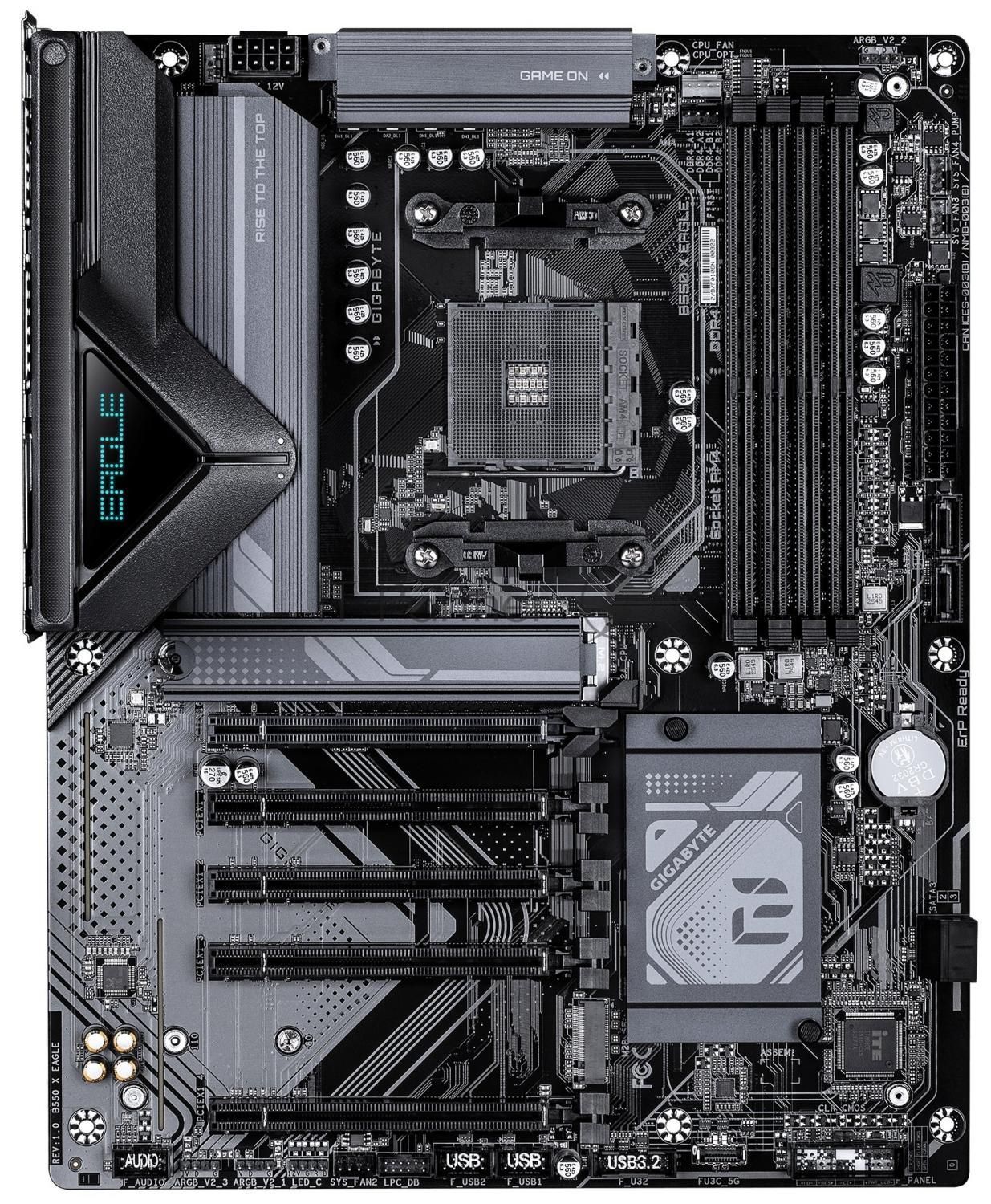 Материнская плата Gigabyte B550 X EAGLE, AM4, AMD B550, 4xDDR4, 4xSATA, 2xM.2, 5xPCIe x16 (1x4.0, 4x3.0), 1xHDMI, 1x 2.5Gb LAN, 4xUSB 2.0, 3xUSB 3.2 Gen 1, 1xUSB 3.2 Gen 2, 1xUSB Type-C, 3x3.5 мм, 7.1, ATX