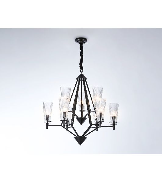 Светильник Ambrella light TR3238/6+3 BK черный E14/9 max 40W D730*720