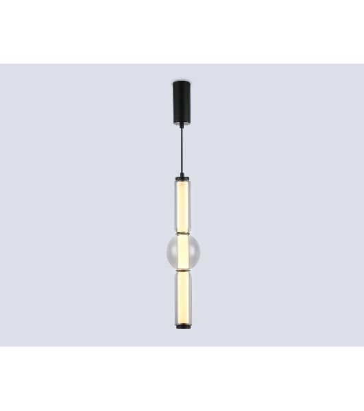 Подвесной светодиодный светильник Ambrella light LH11023 BK/SM черный/дымчатый 17W 3000K D120*520