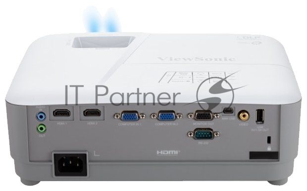 Проектор ViewSonic PA503XP (DLP, XGA 1024x768, 3600Lm, 22000:1, 2xHDMI, 1x2W speaker, 3D Ready, lamp 15000hrs, White, 2.2kg)